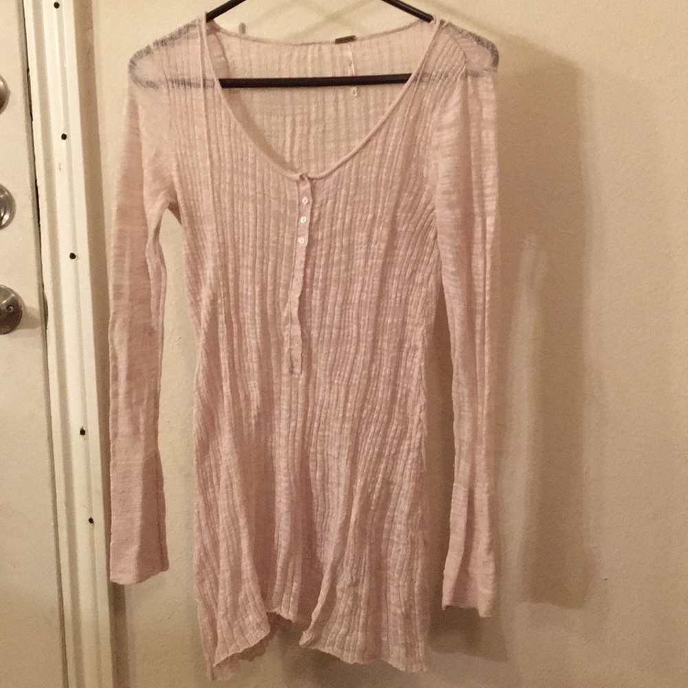 Long sleeve free people knit/cotton
